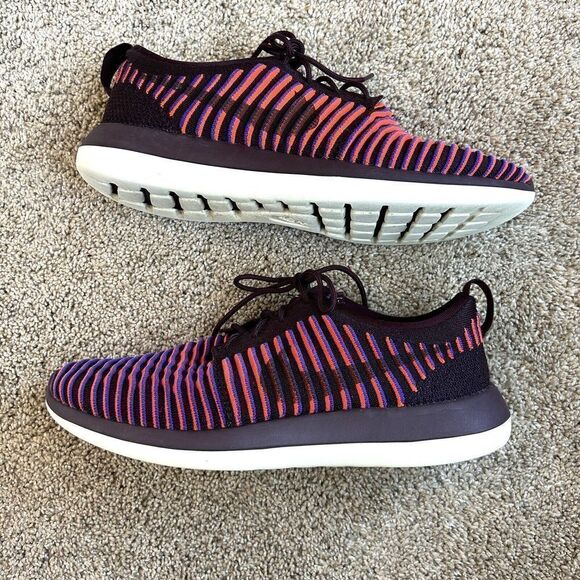 Nike Roshe Two Flyknit Deep Burgundy Running Trainers 844929 Sneakers Size 10 - Picture 4 of 10